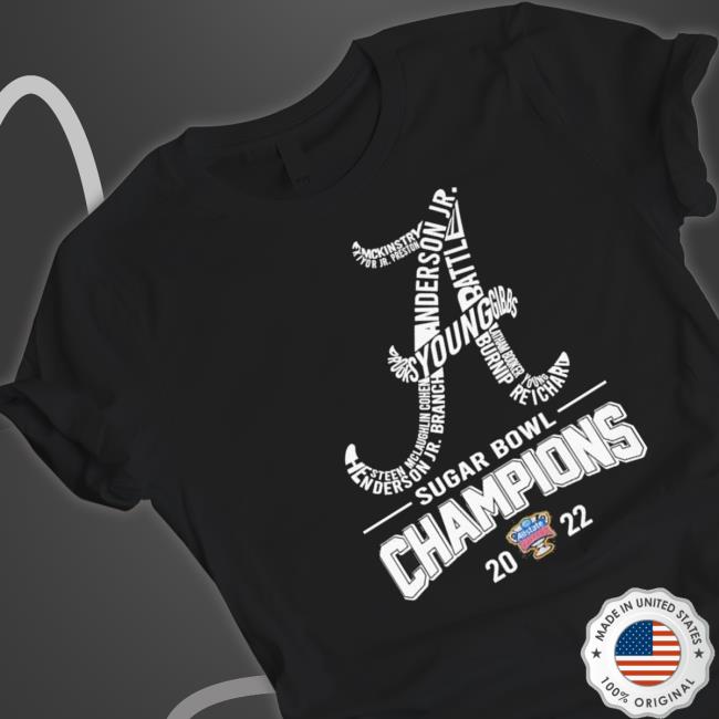 2022 Sugar Bowl Champions Alabama Crimson Tide Players Names Logo Sweatshirts 2022 Sugar Bowl Champions Alabama Crimson Tide Players Names Logo Long Sleeve Shirt