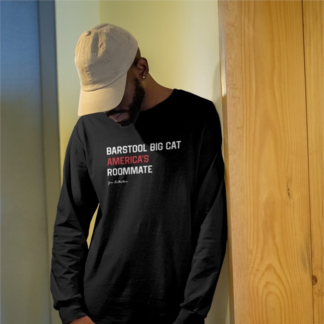 Barstool Big Cat America's Roommate Tee Barstool Big Cat America's Roommate Hoodie
