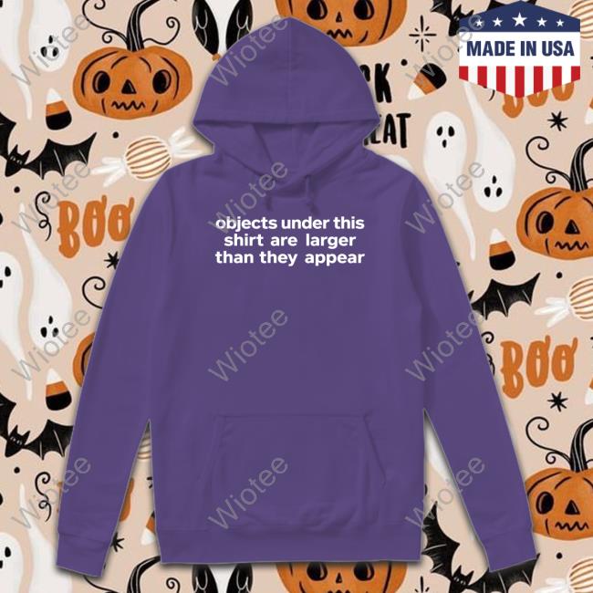 Objects Under This Shirt Are Larger Than They Appear V Neck T Shirt Inocent Joker Objects Under This Shirt Are Larger Than They Appear Hooded Sweatshirt Inocent Joker