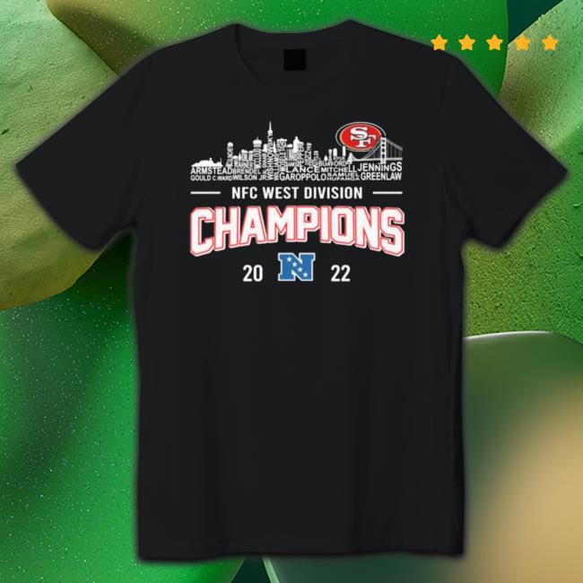 San Francisco 49Ers Team Players 2022 Nfc West Division Champions T-Shirt