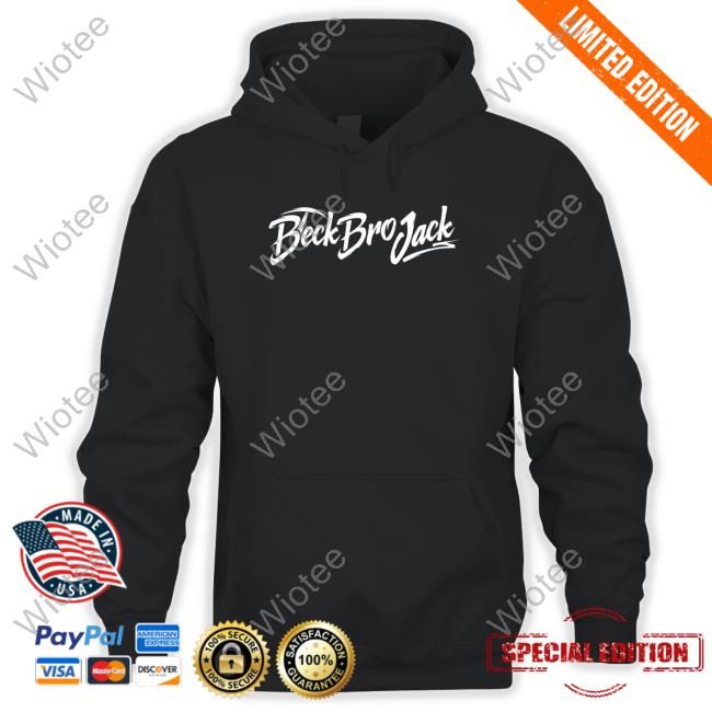 Beckbrojack Merch Beckbrojack Logo Black Hooded Sweatshirt