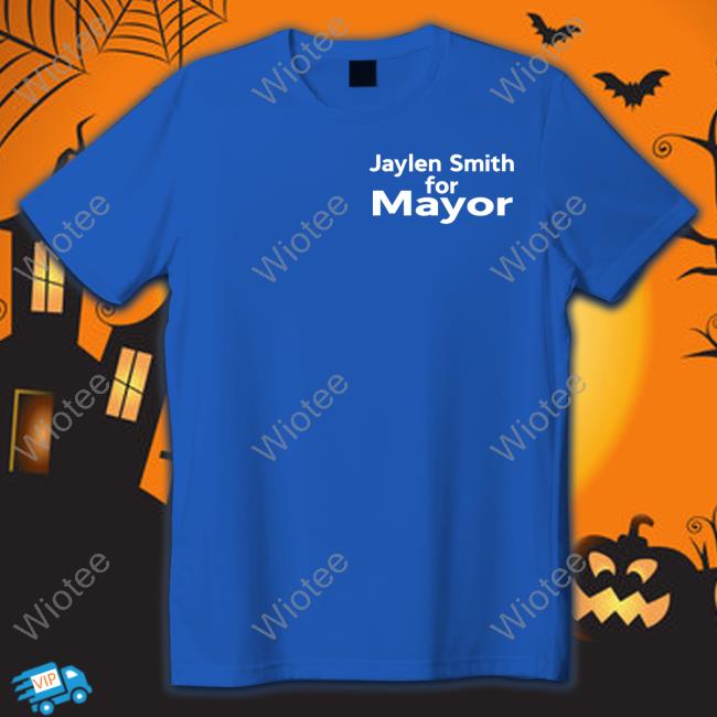 Jaylen Smith Wearing Jaylen Smith For Mayor Shirt