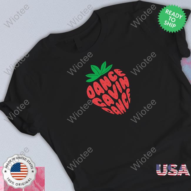 Dance Gavin Dance Strawberry Text Black T Shirts