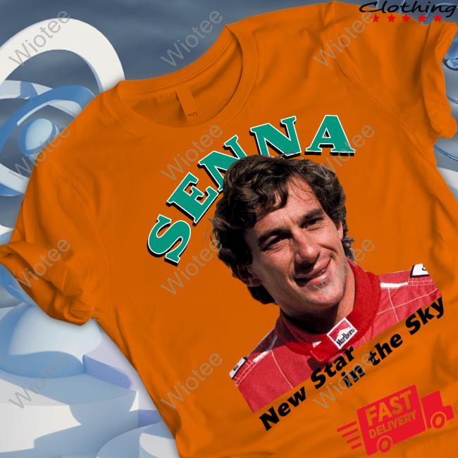 Official Ayrton Senna New Star In The Sky Tee Shirt Senna New Star In The Sky Shirts