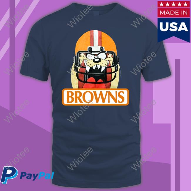 Jake Paul Cleveland Browns Tazmanian Taz Devil Helmet Tee Shirt