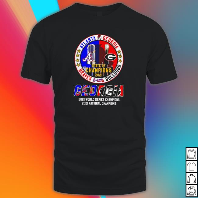 Georgia City Skyline, Georgia Bulldogs And Atlanta Braves Champions 2022 Long Sleeve Shirt