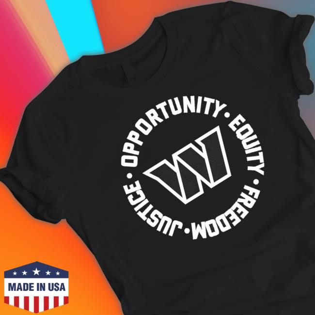 Washington Commanders Opportunity Equality Freedom Justice Crewneck Sweatshirt