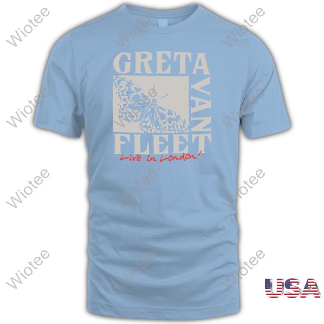 Greta Van Fleet Merch Butterfly Live In London Long Sleeve T Shirt