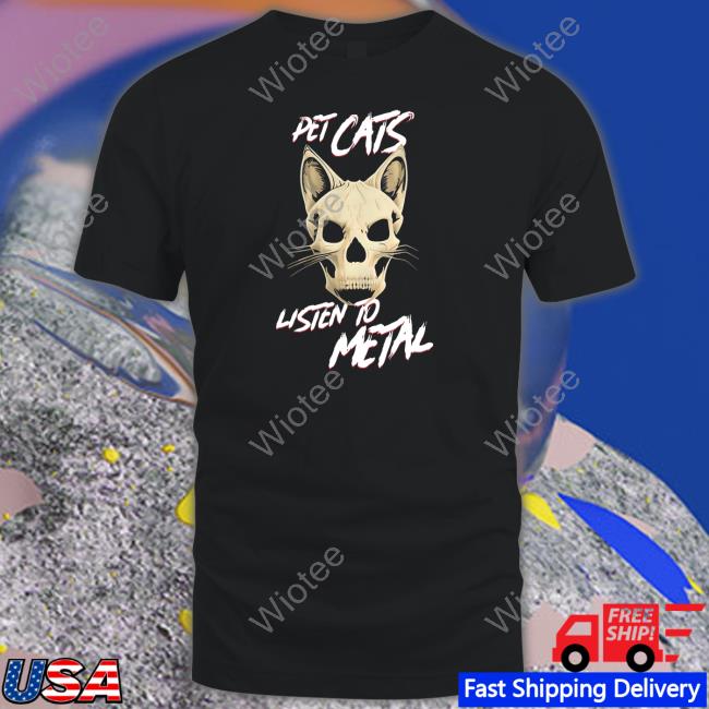 Pet Cats Listen To Metal Tee Shirt