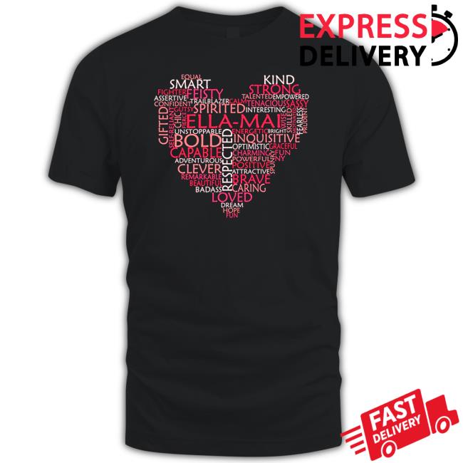 Official Love Heart Word Cloud Shape Name Pink Peach Ella Mai Cap Love Heart Word Cloud Shape Name Pink Peach Ella Mai Shirts