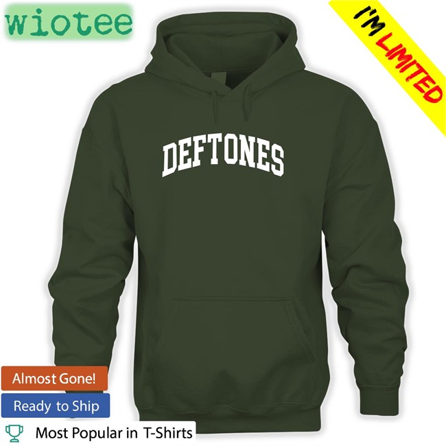 Deftones Black Collegiate Hooded Sweatshirt Deftones Merch Deftones Merch Deftones Black Collegiate Sweatshirts