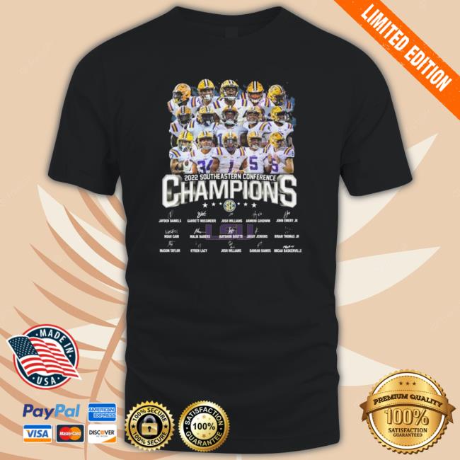 Lsu Tigers Team 2022 Southeastern Conference Champions Signatures Hoodie