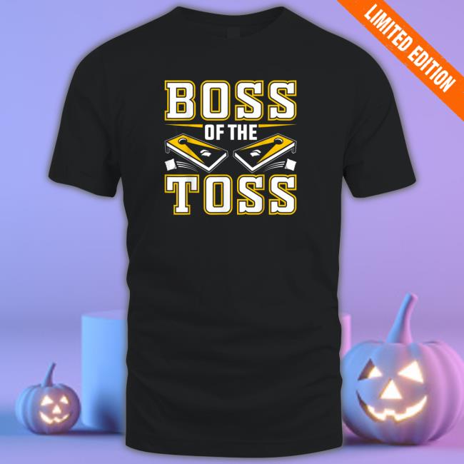 Official Boss Of The Toss Cornhole Long Sleeve Tee