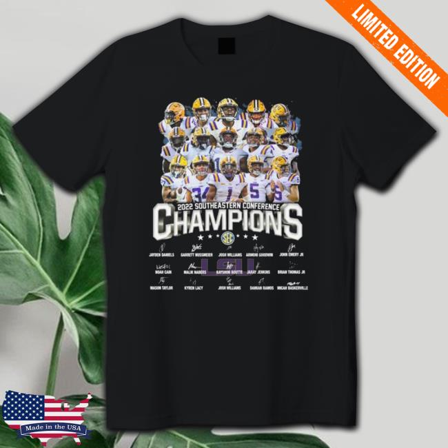 Lsu Tigers Team 2022 Southeastern Conference Champions Signatures Hooded Sweatshirt Lsu Tigers Team 2022 Southeastern Conference Champions Signatures Crewneck Sweatshirt