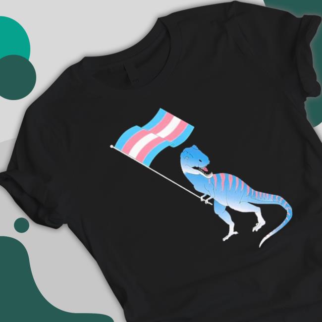 Official Trans Dinosaur Pride Flag Lgbt Gay Lesbian T-Shirt