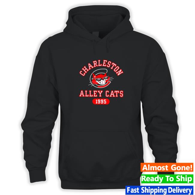 Charleston Alley Cats Al E. Cat logo 1995 Tee Shirt Charleston Alley Cats Al E. Cat logo 1995 Hooded Sweatshirt