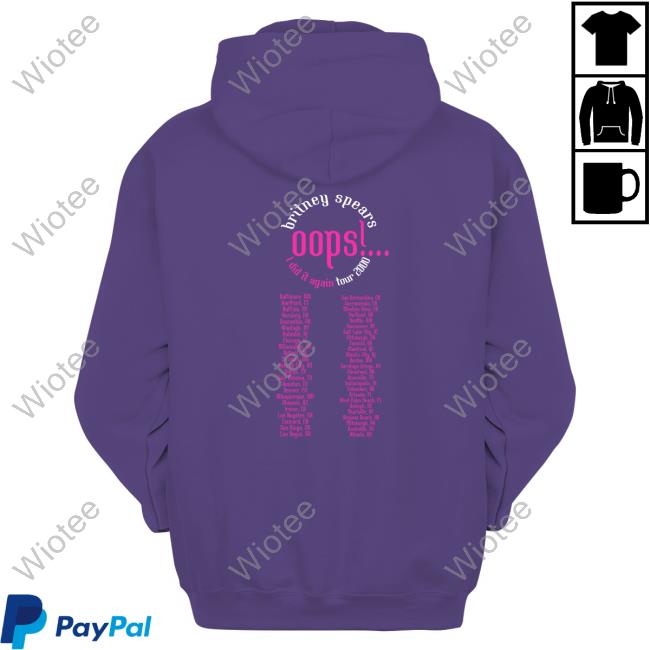 Britney Spears Oops I Did It Again Tour Shirts Latin Shade Britney Spears Oops I Did It Again Tour Shirt