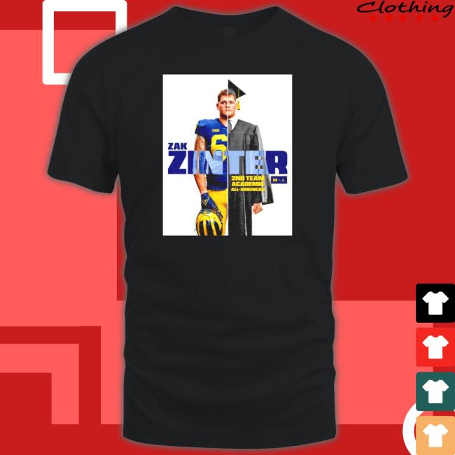 Official Zak Zinter 2nd team academic all-American T-Shirt