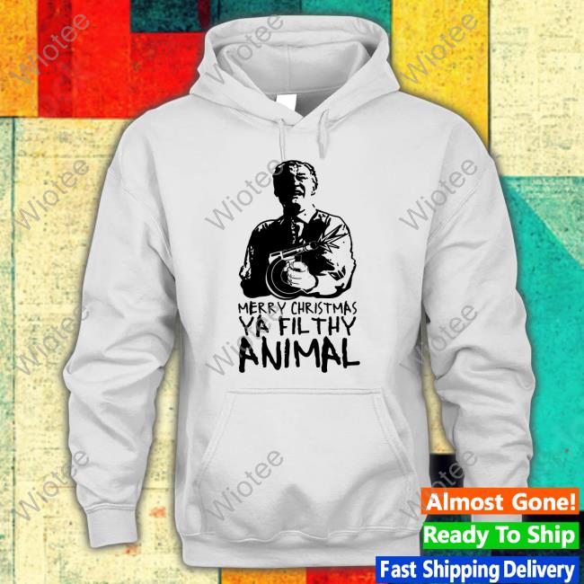 Official Bunker Branding Merry Christmas Ya Filthy Animal T Shirt