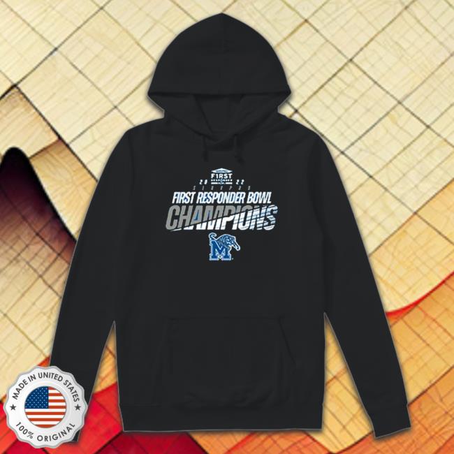 Memphis Tigers 2022 First Responders Bowl Champions Crewneck Sweatshirt Memphis Tigers 2022 First Responders Bowl Champions T-shirt