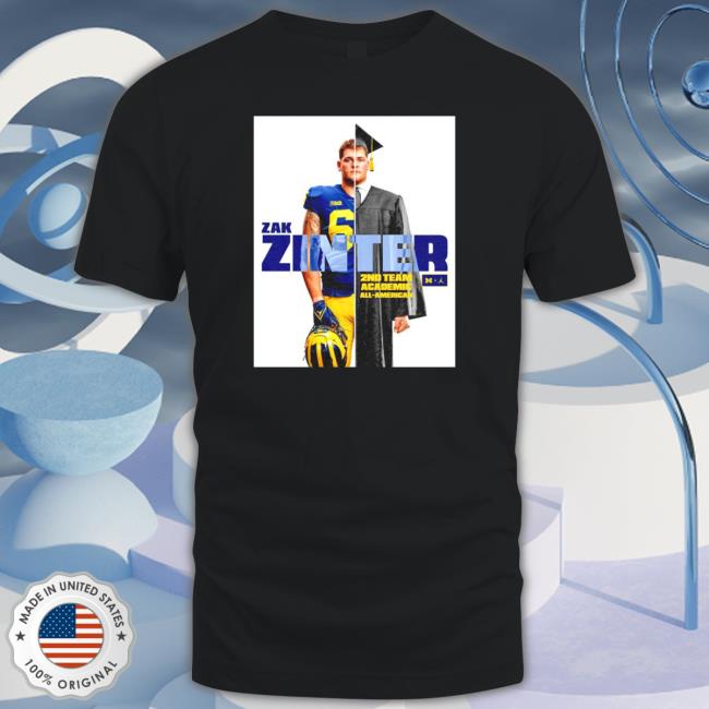 Zak Zinter 2nd team academic all-American Shirt 2022 Zak Zinter 2nd team academic all-American Hooded Sweatshirt