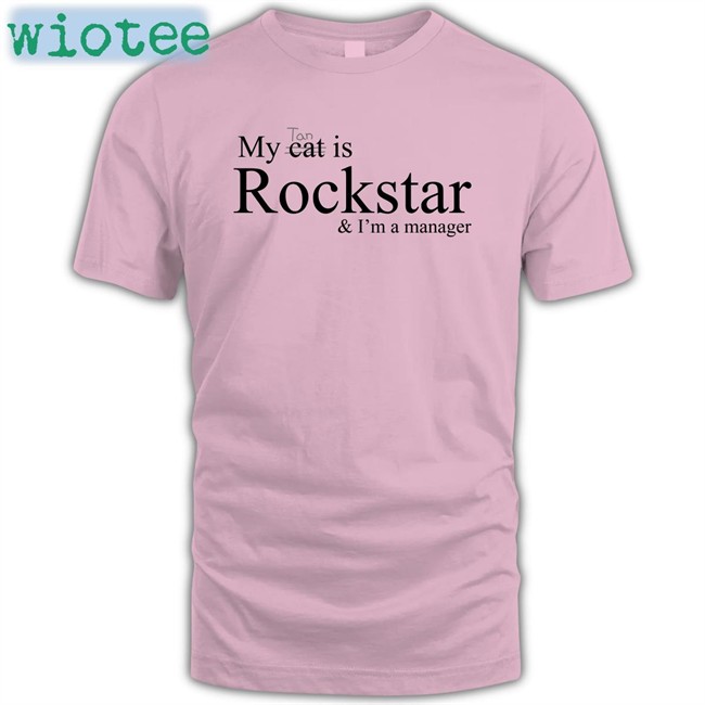 Taehyung My Tan Cat Is Rockstar And I'm A Manager White Long Sleeve Tee Taehyung My Tan Cat Is Rockstar And I'm A Manager Edition Limited Shirts Taesmug