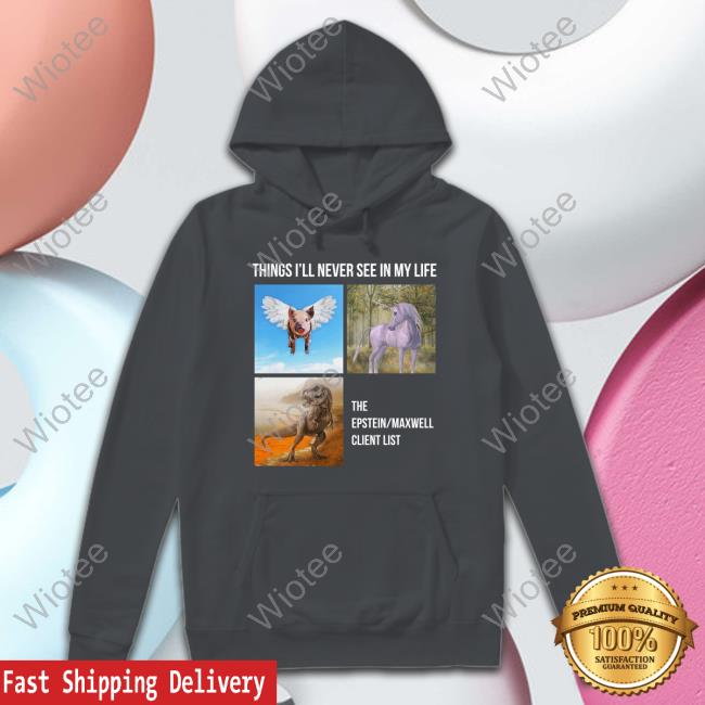 The Best Political Shirts Merch Things You'll Never See T-Shirt Things I'll Never See In My Life The Epstein Maxwell Client List T Shirt Best Political Shirts Merch Luke Rudkowski