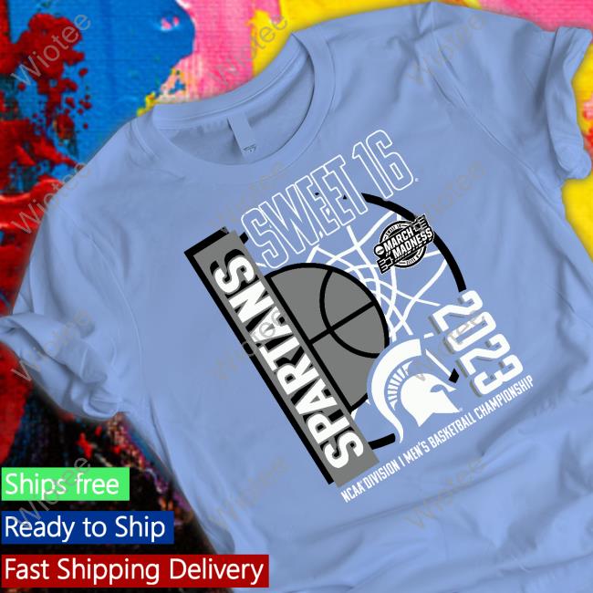 Official Michigan State Spartans 2023 NCAA Men's Basketball Tournament March Madness Sweet 16 T Shirt Michigan State Spartans Merch Michigan State Spartans 2023 NCAA Men's Basketball Tournament March Madness Sweet 16 T Shirt Forest