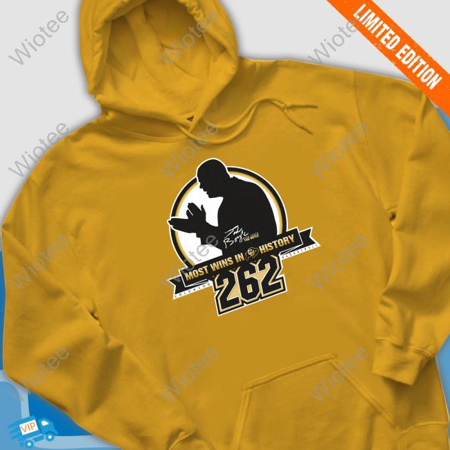 Official Tad Boyle 262 Most Wins In Colorado Basketball History T Shirt