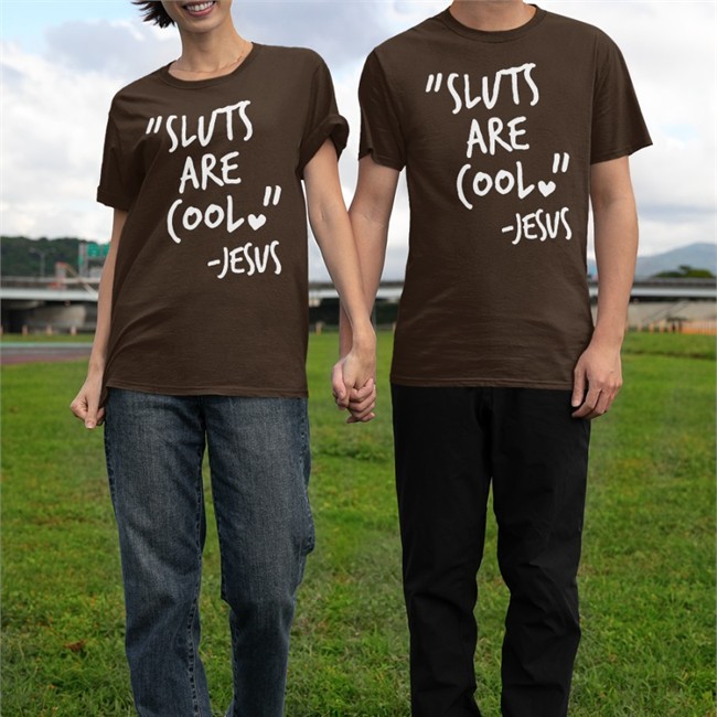 Sluts Are Cool Jesus Shirt Black