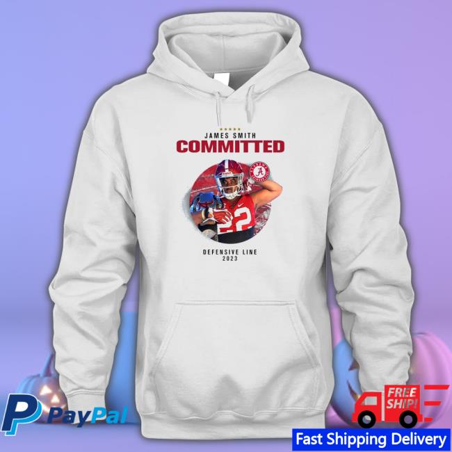 Alabama Crimson Tide James Smith Committed Defensive Line 2023 Sweatshirt Official Alabama Crimson Tide James Smith Committed Defensive Line 2023 Hooded Sweatshirt