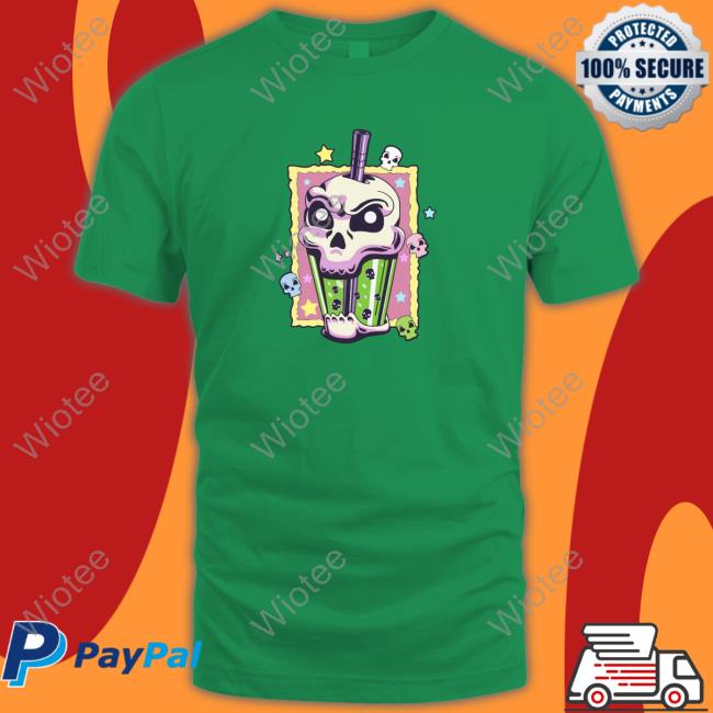 Spread Shirt Merch Official Kawaii Creepy Skull Boba Bubble Tea Pastel Goth Va Shirt Official Kawaii Creepy Skull Boba Bubble Tea Pastel Goth Va Shirts