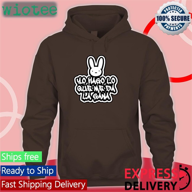 YHLQMDLG Yo Hago Lo Que Me Da La Gana Bad Bunny Hoodie Black YHLQMDLG Yo Hago Lo Que Me Da La Gana Bad Bunny Hooded Sweatshirt