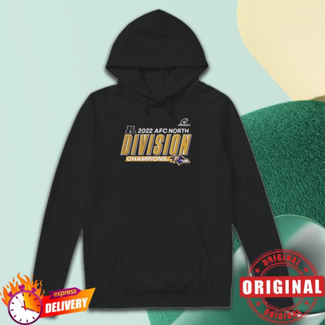 Official Baltimore ravens 2022 afc north division champions Tee Shirt Baltimore ravens 2022 afc north division champions Hooded Sweatshirt