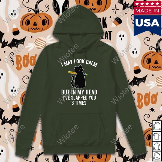 I May Look Calm But In My Head Black Cat Tee Shirts I May Look Calm But In My Head Long Sleeve Tee