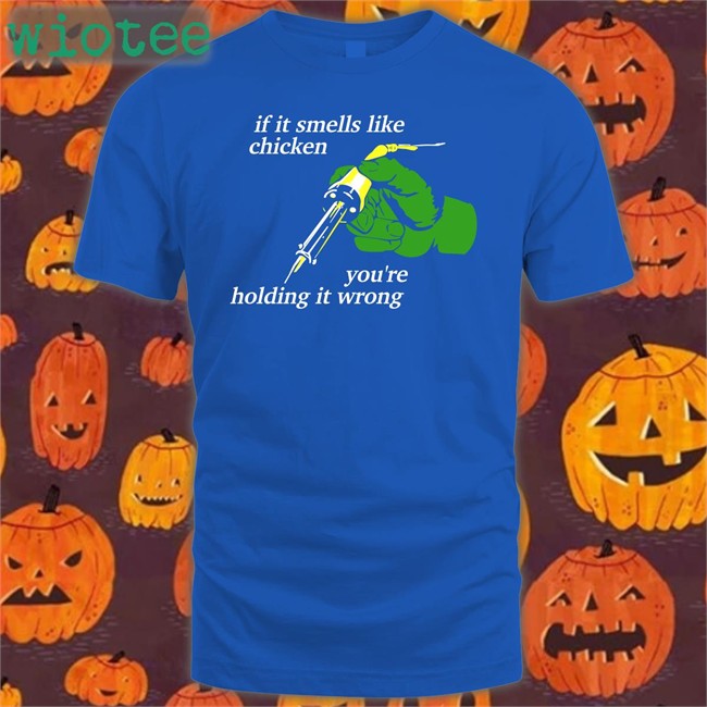 If It Smells Like Chicken You're Holding It Wrong Long Sleeve T Shirt Thepixelfreak Dr Kit Chapman