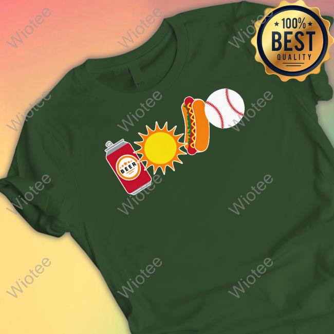 The Chicago Version Beer Sun Hotdog Ball Shirt Funny