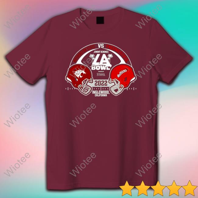 Fresno State Bulldogs vs. Washington State Cougars Blue 84 2022 Jimmy Kimmel LA Bowl Matchup Tee