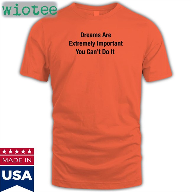 Dreams Are Extremely Important You Can't Do It T Shirt Poorly Translated Shirts