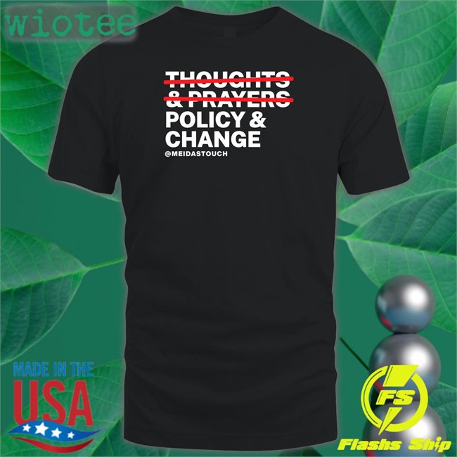 Meidastouch Merch Thoughts & Prayers Policy & Change Tank Top Meidas Ceejay