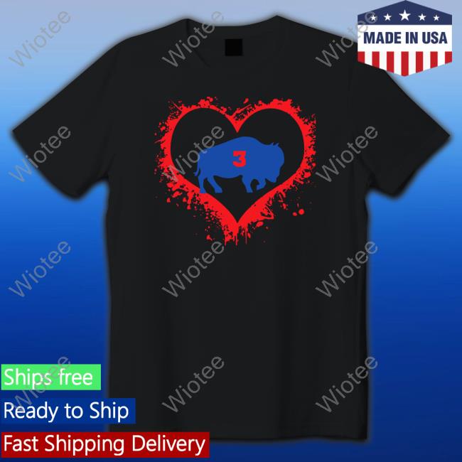 Damar Hamlin Heart 3 Long Sleeve Midnightboathouse