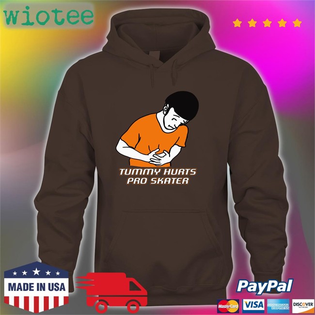The Good Shirts Shop Tummy Hurts Pro Skater Long Sleeve Tee Shirt Shirts That Go Hard