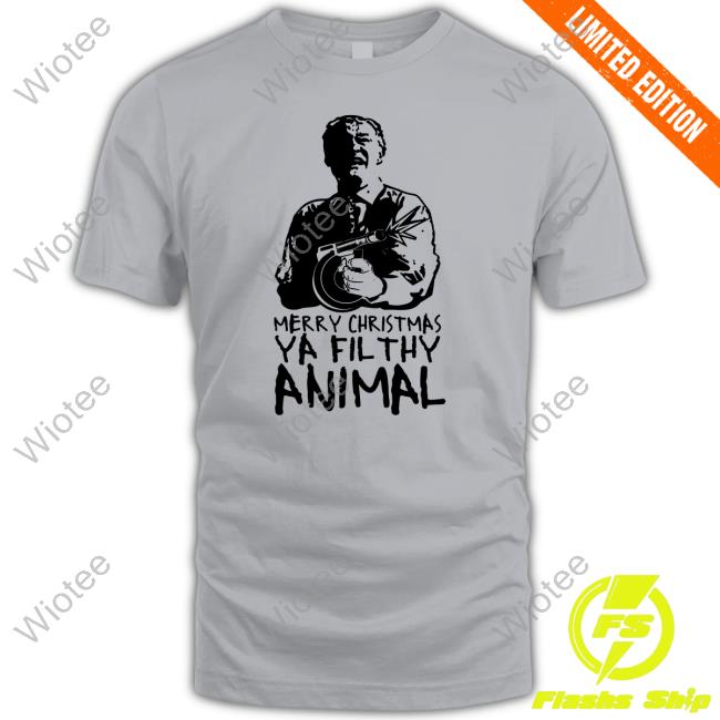 Bunker Branding Merry Christmas Ya Filthy Animal Long Sleeve T Shirt Bunker Branding Merch Merry Christmas Ya Filthy Animal Hooded Sweatshirt