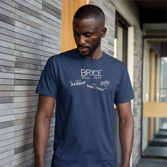 Bryce Was Here So Was Rendon And Max & Trea Soto Too Long Sleeve Tee Breakingt Merch Breakingt Merch Bryce Was Here So Was Rendon And Max & Trea Soto Too V Neck T Shirt