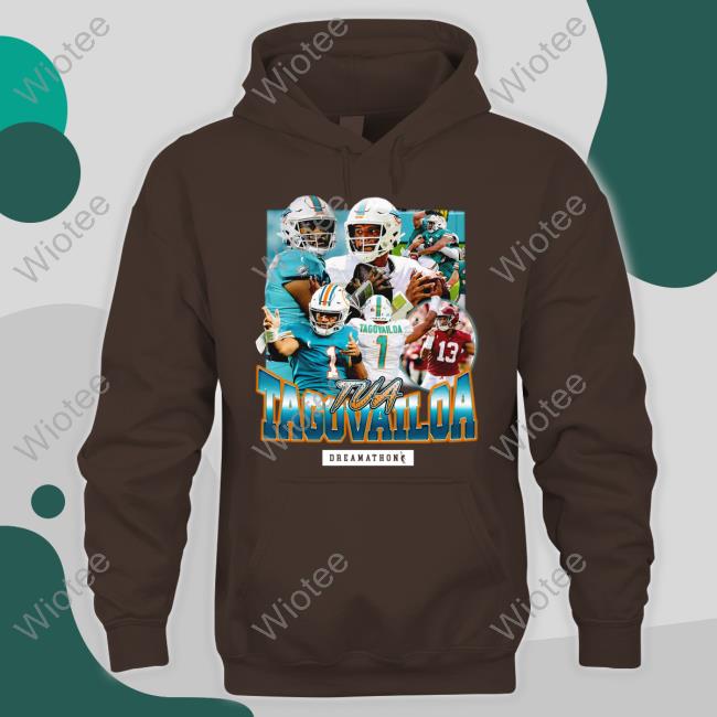 Dreamathon Merch Tua Tagovailoa Hoodie River Cracraft And Jaylen Waddle Miami Dolphins River Cracraft And Jaylen Waddle Tua Tagovailoa Shirts Dreamathon Merch Miami Dolphins