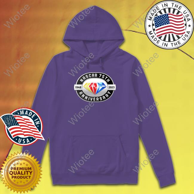 Official Nascar Merch Checkered Flag 75th Anniversary Logo Shirt 2022 Nascar Merch Checkered Flag 75th Anniversary Logo Tee Shirt