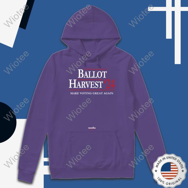 Official Ballot Harvest '24 Make Voting Great Again T Shirts Scott Presler Ballot Harvest '24 Make Voting Great Again Tee Shirt Freedom Speaks Up Merch