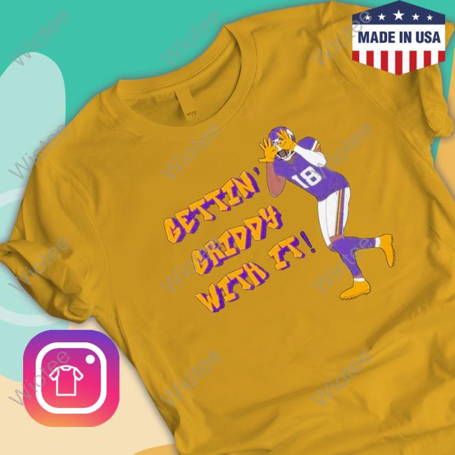 Minnesota Vikings Justin Jefferson Gettin Griddy With it Hooded Sweatshirt Official Minnesota Vikings Justin Jefferson Gettin Griddy With it Shirts