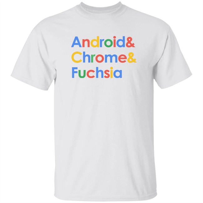 Cotton Bureau 9to5Google Operating Systems Shirt Android & Chrome & Fuchsia Shirt