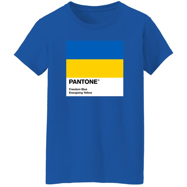 Pantone Freedom Blue Energizing Yellow Shirt Pantone Freedom Blue Energizing Yellow Shirt